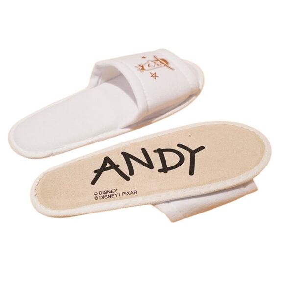 Toy Story Tokyo Hotel Woody Slippers in White, Size OS - Picture 1 of 3